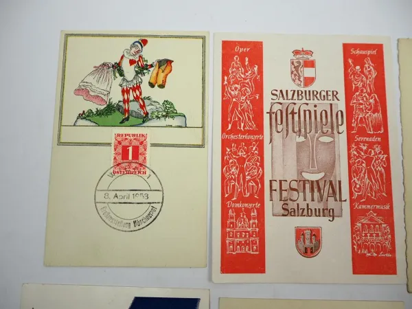 AK Postkarten 7x Österreich 1935 bis 1953