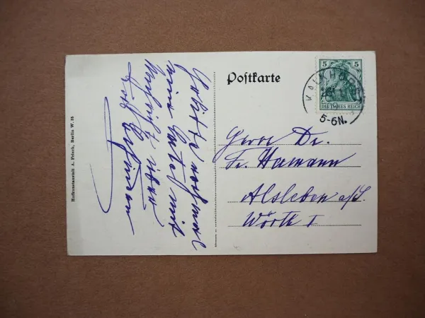 AK Schloss Kalkhorst Mecklenburg mit Unterschrift Adelsfamilie von Biel 1909