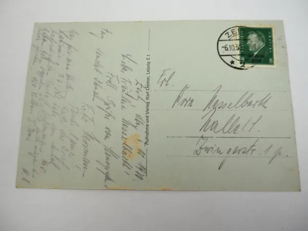 AK Zeitz An der Freiheit alter Stadtturm und Mauer 1930 gelaufen