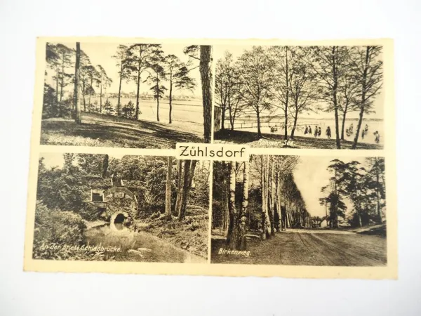 AK Zühlsdorf in Mark Briese Schlagbrücke See Birkenweg 1938 Mühlenbecker Land