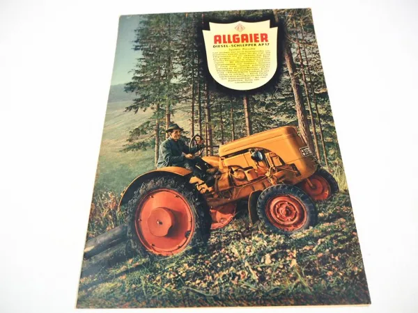 Allgaier AP 17 System Porsche Dieselschlepper Prospekt Technische Daten 1952