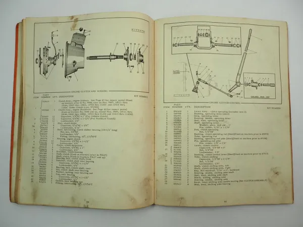 Allis Chalmers HD5 Tractor Ersatzteilliste Spare Parts List ca. 1950er Jahre