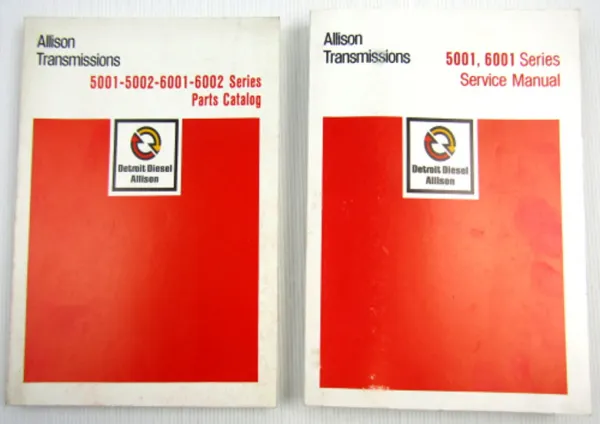 Allison Transmission 5001 6001 Series Service Manual Parts Catalog 1984/86