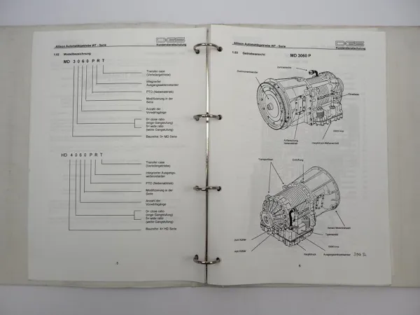 Allison WT Serie Automatikgetriebe MD 3060 3560 P Schulung Bedienung ca. 1995
