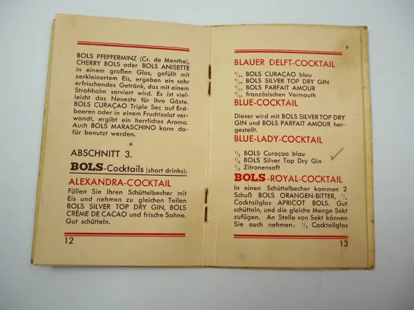 alte Bols Cocktails Rezepte Likör Silver Top Dry Gin Erven Lucas Bols Emmerich