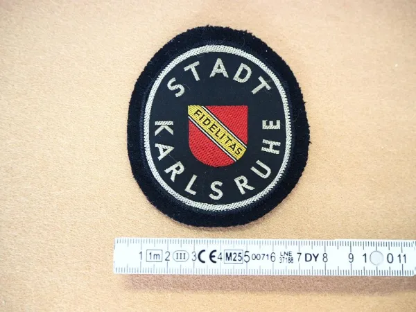 Alter Aufnäher Stadt Karlsruhe Fidelitas Behörde Uniform