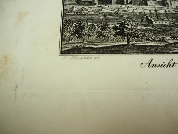 Alter Stich Astrachan Russland Hafen Wolga ca. 1830 J. Blaschke