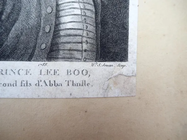 Alter Stich Prince Lee Boo 1788 Palau Pazifik
