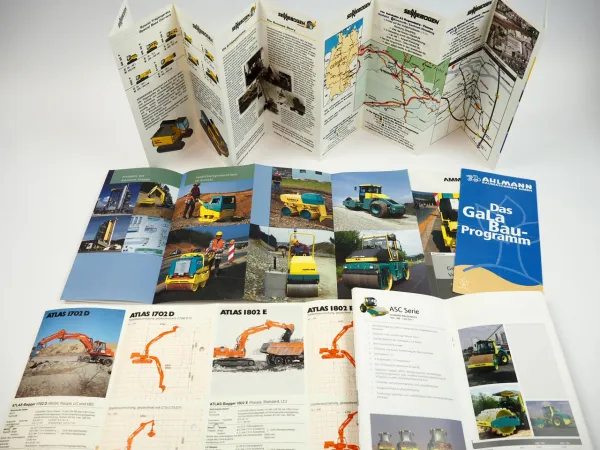 Ammann Ahlmann Sennebogen Atlas Baumaschinen Programm 5x Prospekt