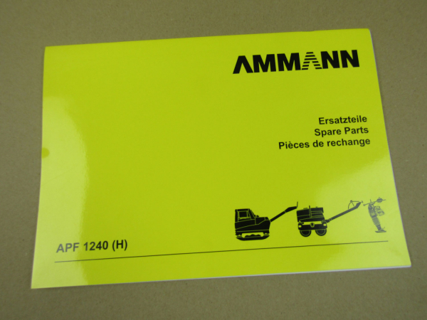 Ammann APF 1240 H Rüttelplatte Ersatzteilliste Parts List 2012