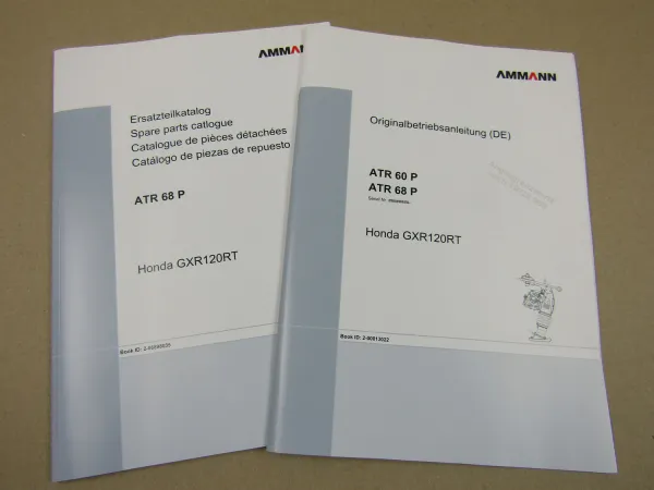 Ammann ATR 68 P Verdichter 2017 Bedienungsanleitung und Ersatzteilliste