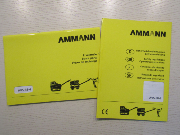 Ammann AVS68-4 Stampfer Bedienungsanleitung 2008 und Ersatzteilliste 2009