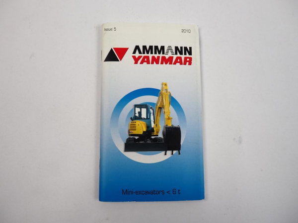 Ammann Yanmar Minibagger Excavator bis 6 Tonnen Technische Daten Vergleich 2010