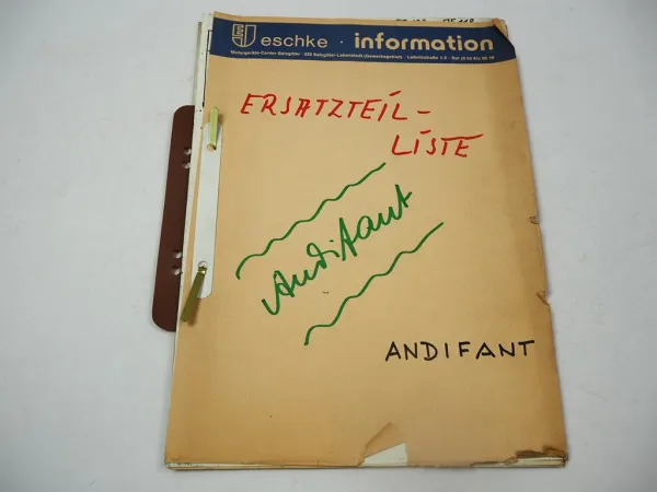 ANDIFANT Dungschiebelader Bedienungsanleitung Kabelplan AF 74 88 - 118 DSL