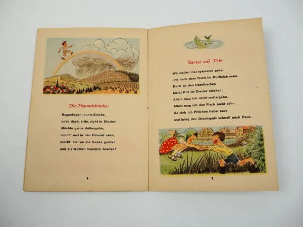Antikes Kinderbuch Rapunzel Kinderreime von Mia Klinkhardt 1947