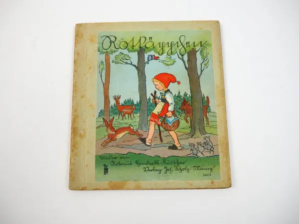 Antikes Kinderbuch Rotkäppchen R.H. Kutscher Verlag Jos. Scholz Mainz ca.1930/40