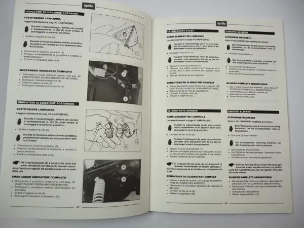Aprilia Rally 50 + KAT Werkstatthandbuch Manuale d´officina Manuel atelier 1995