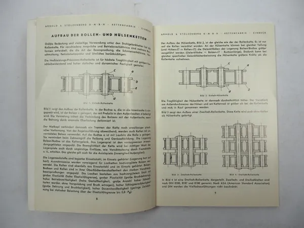 Arnold & Stolzenberg Rollenketten Kettengetriebe Handbuch Katalog Berechnung 1966
