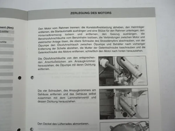 Atala Byte Skeggia Motorroller Werkstatthandbuch für Motor 50 ccm 2000