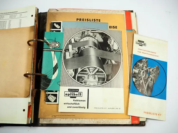 ATE Knecht Optibelt Glyko Ersatzteile Kupplung Bremse Hydraulik Prospekte 1960er