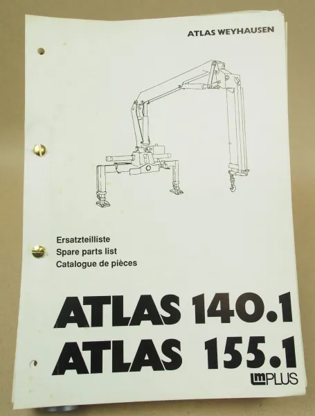 Atlas 140.1 155.1 Ersatzteilliste Parts List Pieces Rechange 1997/98