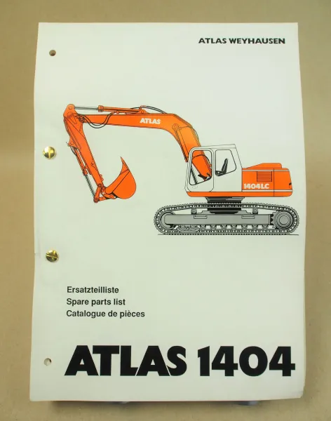 Atlas 1404 R Bagger Serie 141 Ersatzteilliste Parts List Catalogue pieces 1995