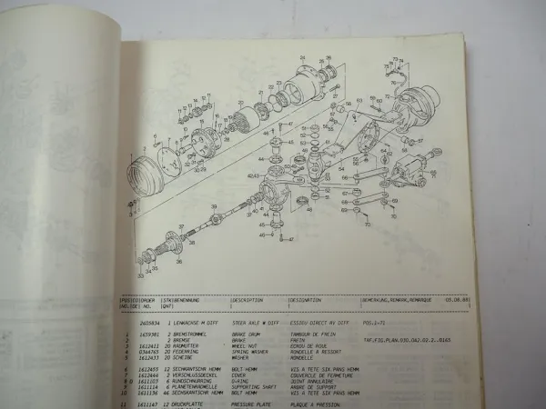 Atlas 1604M Mobilbagger Ersatzteilliste Schaltplan Elektrik Hydraulik 1988