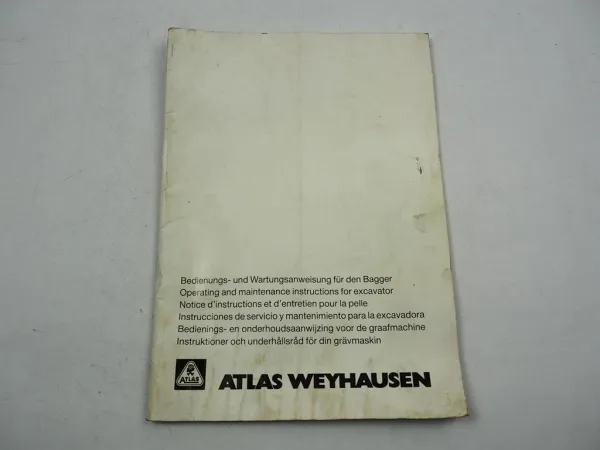 Atlas 1704 LC Hydraulikbagger Raupenbagger Betriebsanleitung Wartung 1988