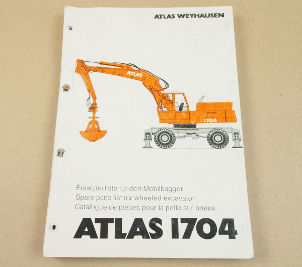 Atlas 1704M MobilBagger Ersatzteilliste Parts List Pieces Rechange 1987