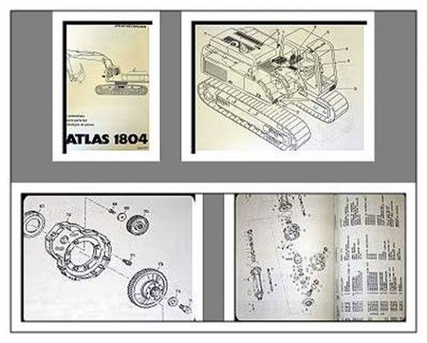 Atlas 1804 Raupenbagger Ersatzteilliste Serie 283