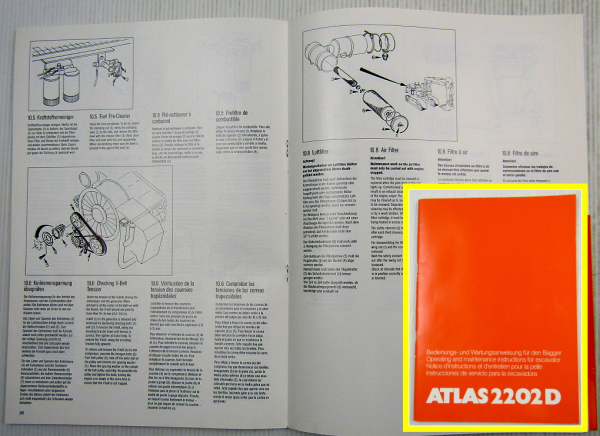 Atlas 2202D Betriebsanleitung Wartung Operating and maintenance instructions