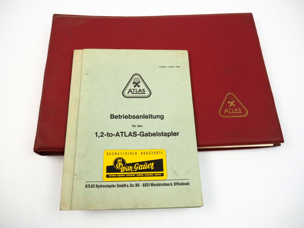 Atlas 25D 1,2 to Gabelstapler Betriebsanleitung Ersatzteilliste 1968 Perkins