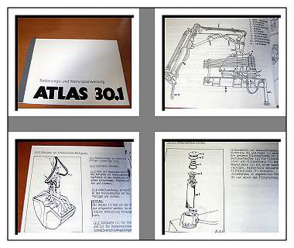 Atlas 30.1 Kran Betriebsanleitung Wartungshandbuch