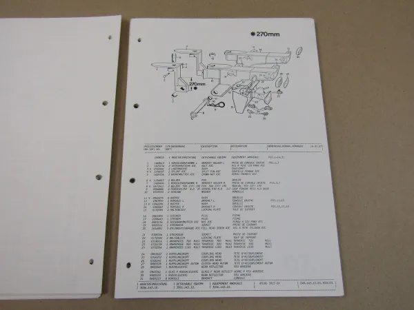 Atlas 3013 DV Ersatzteilliste Parts List Pieces de rechange 9/1987