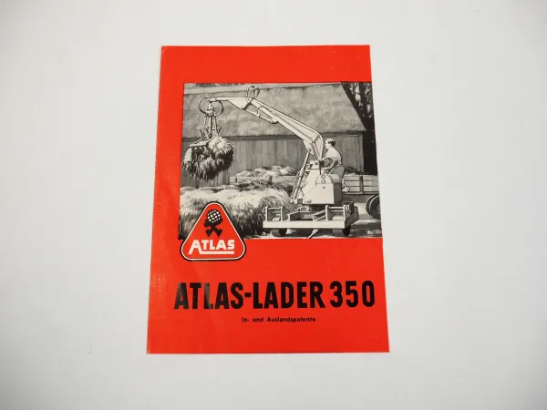 Atlas 350 Anbaugerät Lader Bagger Greifer Prospekt 1956