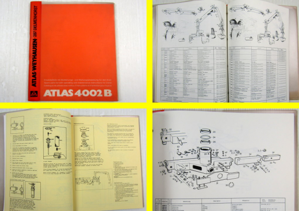 Atlas 4002B Betriebsanleitung Ersatzteilliste Spare parts list Operating Manual