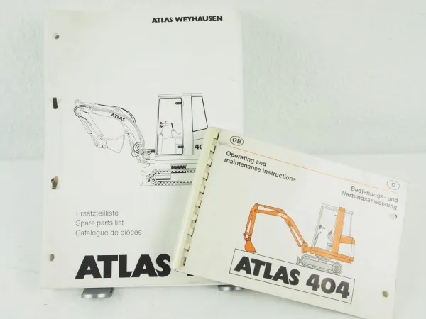 Atlas 404 Bedienungsanleitung Ersatzteilliste Operating Maintenance Parts List