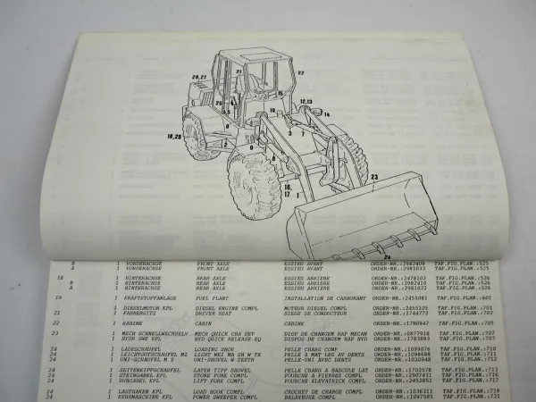 Atlas 42C Radlader Ersatzteilliste Ersatzteilkatalog Spare Parts List 1993