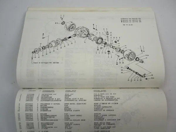Atlas 42C Radlader Ersatzteilliste Ersatzteilkatalog Spare Parts List 1993