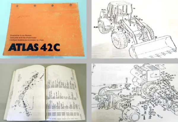 Atlas 42C Radlader Ersatzteilliste Spare Parts list 1990