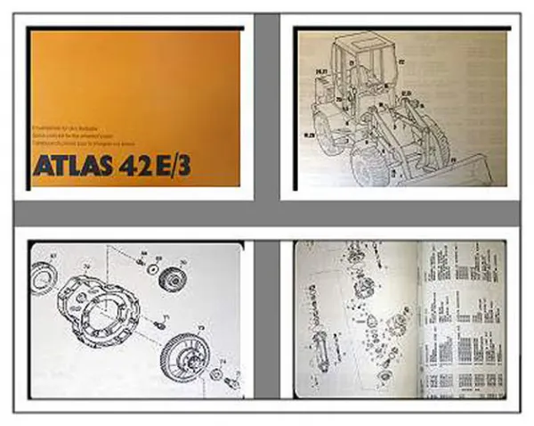 Atlas 42E/3 Radlader Ersatzteilliste 1998 Spare parts list Catalogue de pieces
