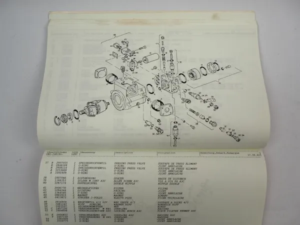Atlas 46C Radlader Ersatzteilliste Ersatzteilkatalog Spare Parts List 1992
