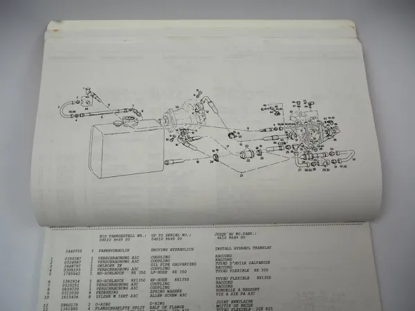 Atlas 46C Radlader Ersatzteilliste Spare Parts List Catalogue pieces 1991
