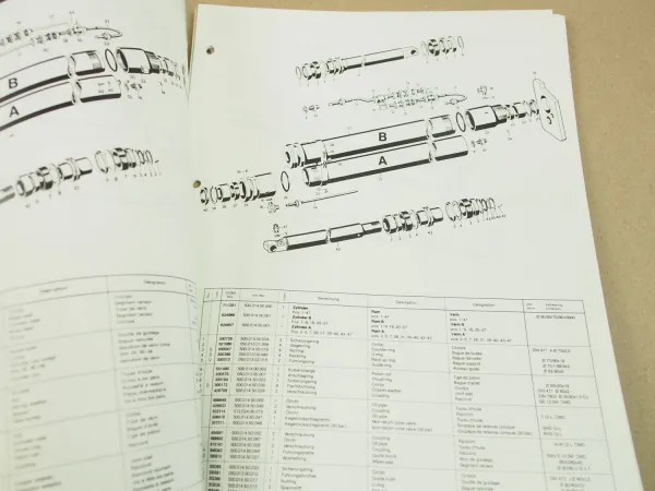 Atlas 5002 Kran Ersatzteilliste mit Bedienungsanleitung und Wartung 1976/1980