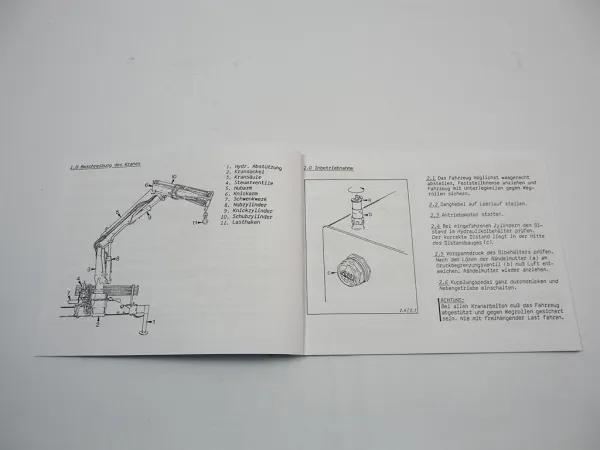 Atlas 50.1 Kran Betriebs- u. Wartungshandbuch