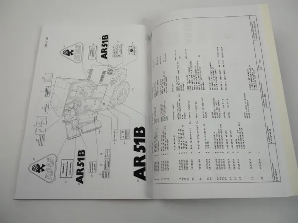 Atlas 51B Radlader Ersatzteilkatalog Spare Parts List Catalogue des pieces