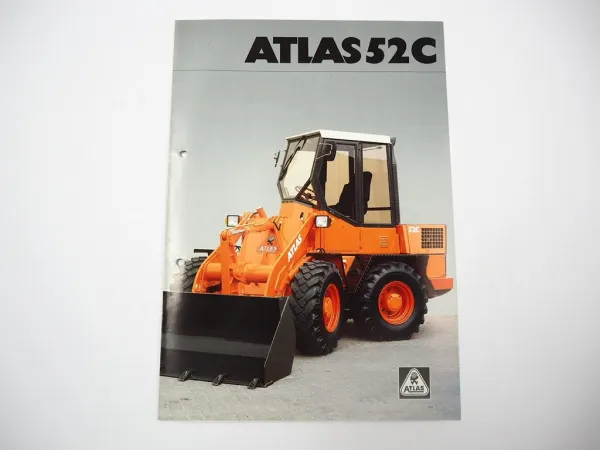 Atlas 52C Radlader Prospekt mit technischen Daten 1988