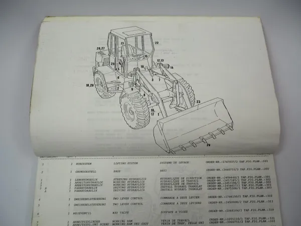 Atlas 52D Radlader Ersatzteilliste Spare Parts List Catalogue pieces 1993