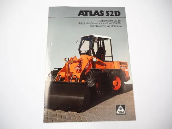 Atlas 52D Radlader Prospekt mit technischen Daten 1991