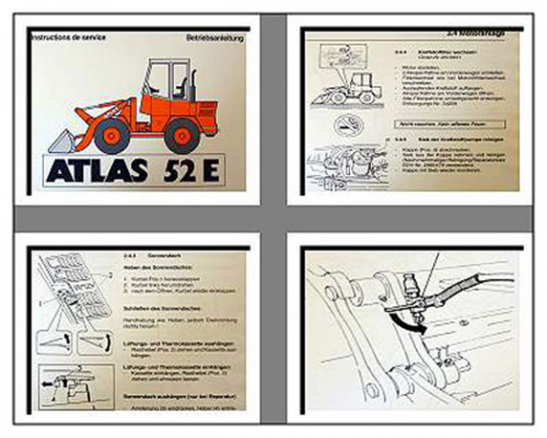 Atlas 52E Radlader Betriebsanleitung Instructions des service